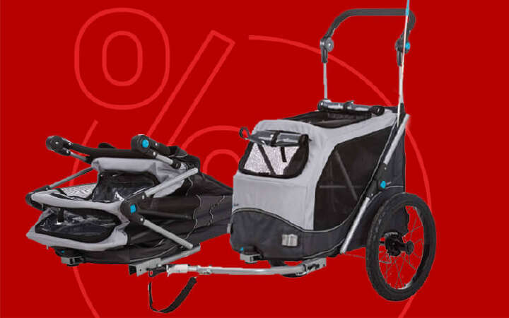 sale faltbarer hundeanhaenger fuers fahrrad von trixie topartikel